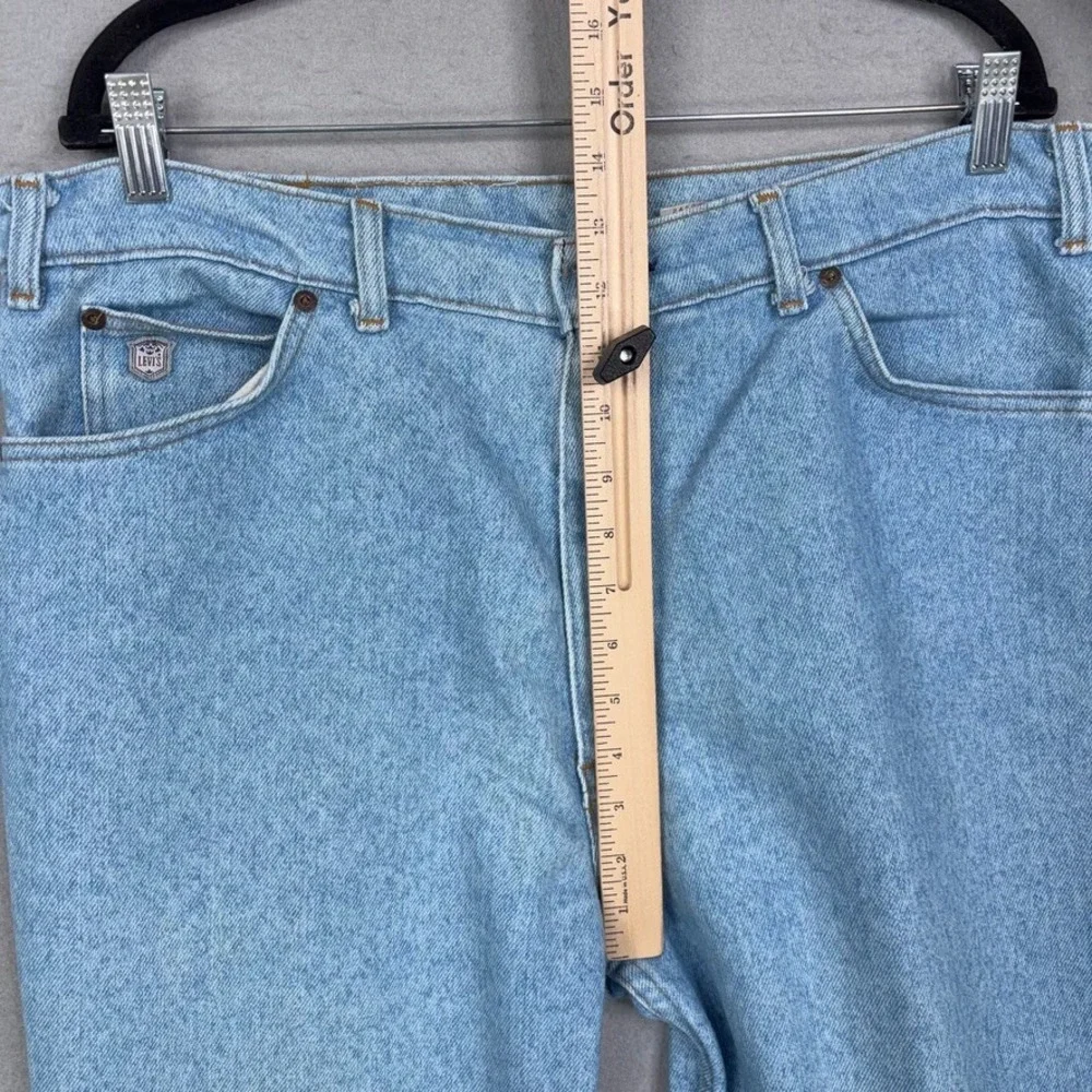 Vintage Levis Jeans Men 38x34 Light Wash Blue Solid Denim Silver Medal 90s